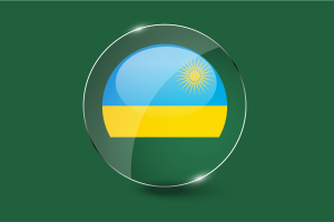 Rwanda Flag Glossy Round Button flag