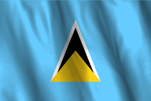 National Flag of Saint Lucia flag