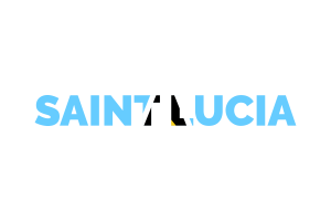 Saint Lucia Text Art flag
