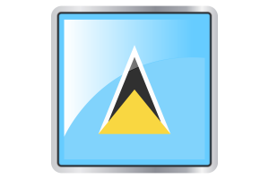 Saint Lucia Flag Square icon flag