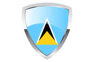 Saint Lucia Shield Flag flag