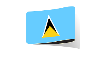 Saint Lucia Flag Illustration Clipart flag