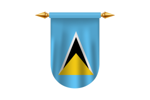 Saint Lucia Flag Emblem Vector Images flag