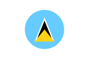 Saint Lucia Flag Circle Vector Free flag