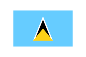 Saint Lucia Flag Triangle Vector Illustration flag
