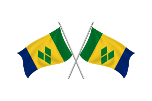 Saint Vincent and the Grenadines Waving Friendship Flag flag