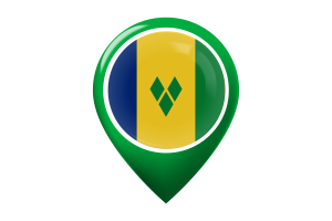 Saint Vincent and the Grenadines Flag Map Pin Icon flag