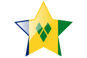 Saint Vincent and the Grenadines Flag Star Icon flag