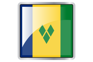 Saint Vincent and the Grenadines Flag Square icon flag