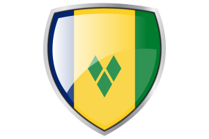 Saint Vincent and the Grenadines Flag Couche Heraldic Shield flag