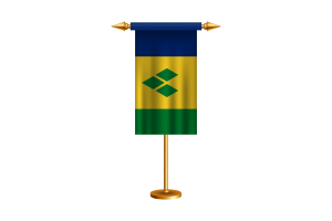 Saint Vincent and the Grenadines Ceremonial Flag Vector Free flag