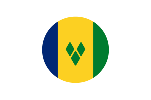 Saint Vincent and the Grenadines Flag Circle Vector Free flag