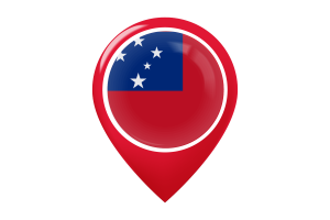 SamoaFlag Map Pin Icon flag