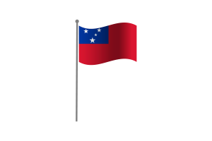 Waving Flag of Samoa flag