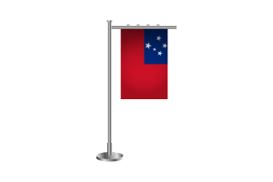 3d Samoa Standing Flag flag