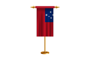 Samoa Ceremonial Flag Vector Free flag