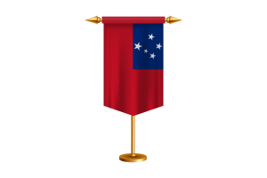 Samoa Flag Illustration with Stand flag