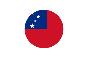 Samoa Flag Circle Vector Free flag