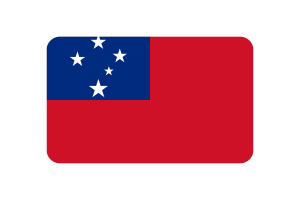 Samoa Flag Triangle Rounded Shape flag
