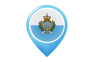 San Marino Flag Map Pin Icon flag