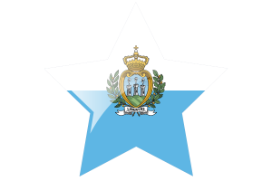 San Marino Flag Star Icon flag