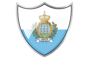 Shield with Flag of San Marino flag