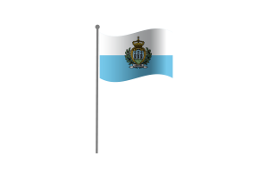 Waving Flag of San Marino flag