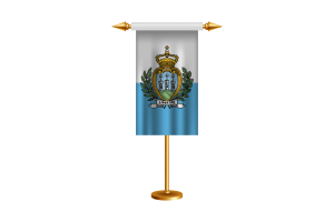 San Marino Ceremonial Flag Vector Free flag