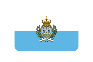 San Marino Flag Triangle Rounded Shape flag