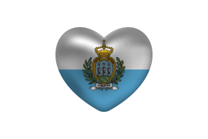 Love of San Marino Heart Shape flag