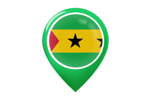 São Tomé Flag Map Pin Icon flag