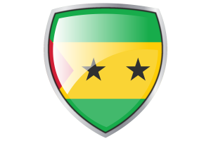 São Tomé Flag Couche Heraldic Shield flag