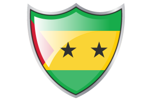 Shield with Flag of São Tomé flag