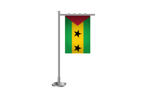 3d São Tomé Standing Flag flag