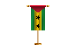 São Tomé Ceremonial Flag Vector Free flag