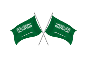 Saudi Arabia Waving Friendship Flag flag
