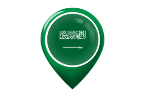 Saudi Arabia Flag Map Pin Icon flag