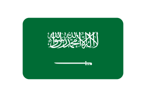Saudi Arabia Flag Triangle Rounded Shape flag