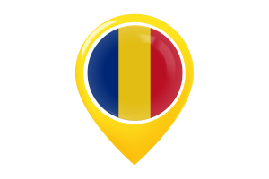 Romania Flag Map Pin Icon flag