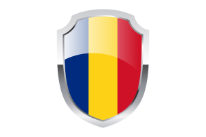Romania Shield Logo flag