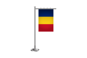 3d Romania Standing Flag flag
