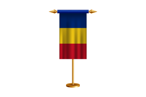 Romania Ceremonial Flag Vector Free flag