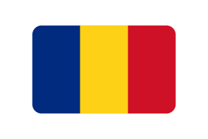 Romania Flag Triangle Rounded Shape flag