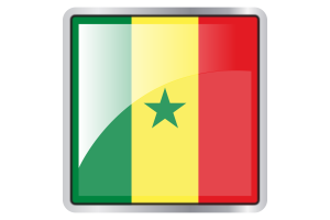 Senegal Flag Square icon flag