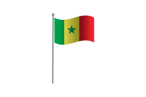 Waving Flag of Senegal flag