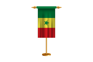 Senegal Ceremonial Flag Vector Free flag