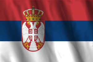 National Flag of Serbia flag