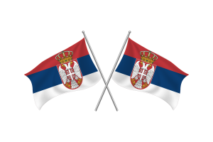 Serbia Waving Friendship Flag flag