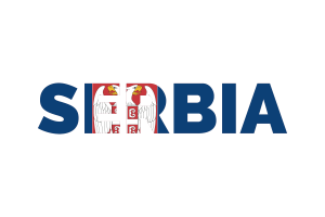 Serbia Text Art flag