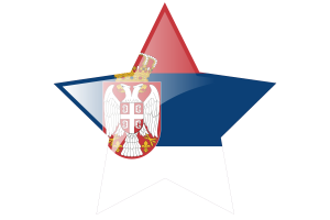 Serbia Flag Star Icon flag